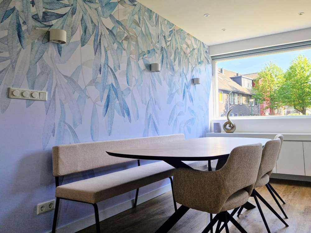 Pastelkleurige waterverf bladeren