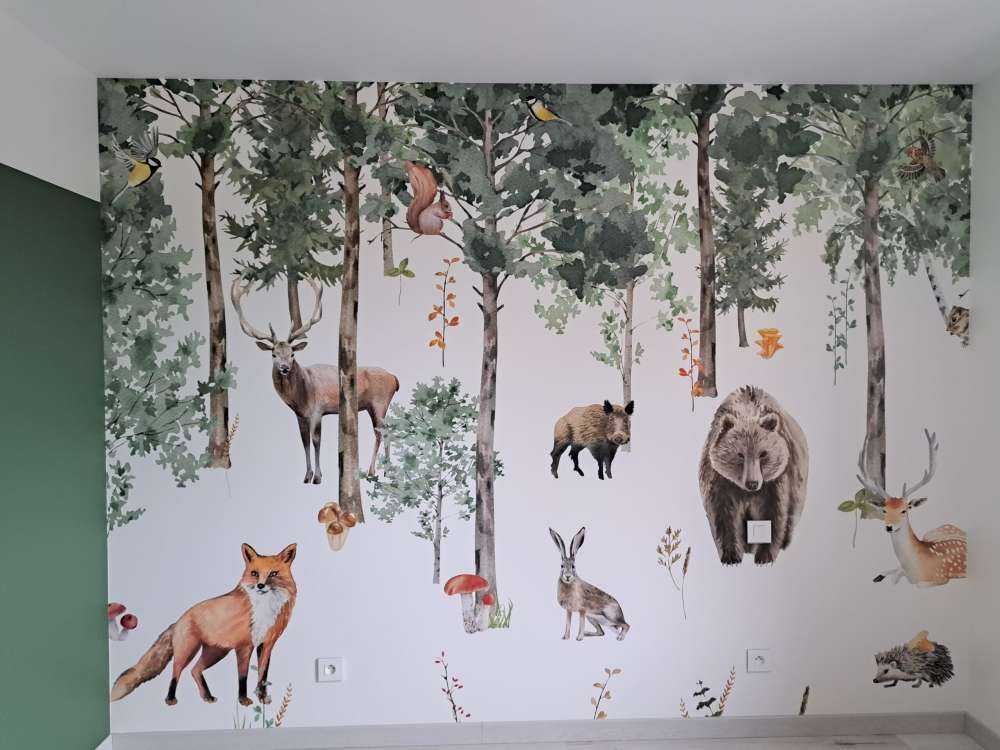 Bosdiertjes van waterverf