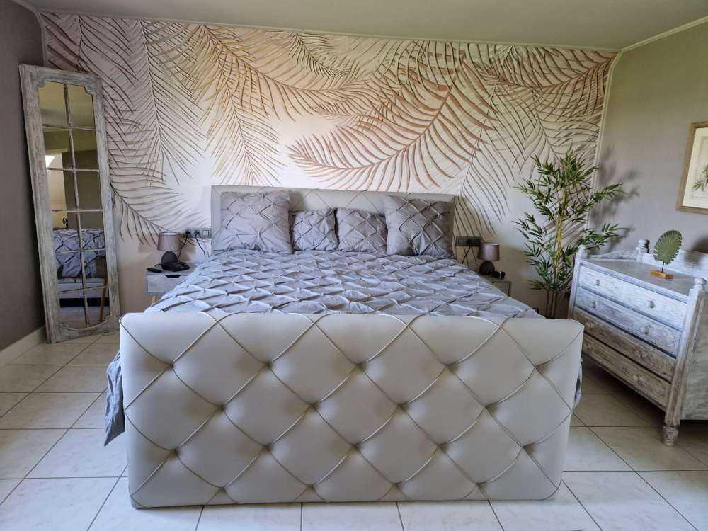 Beige gekleurde palmbladeren