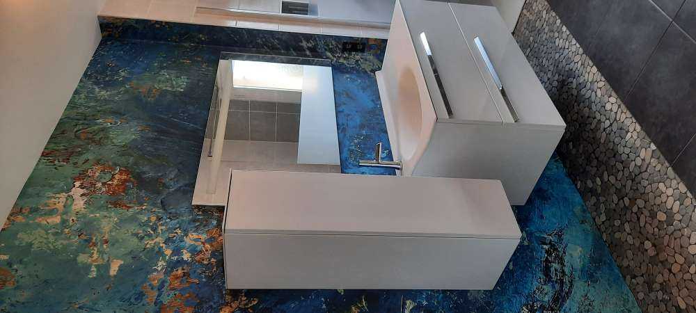 Geschilderde water impressie