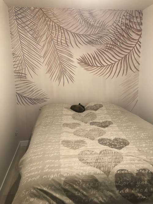 Beige gekleurde palmbladeren