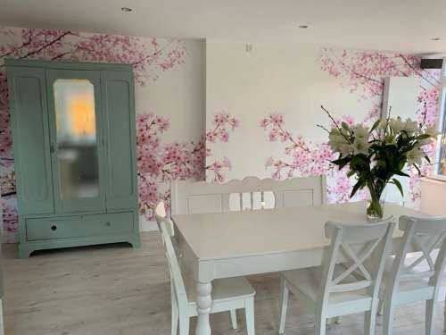 Roze bloesem takken
