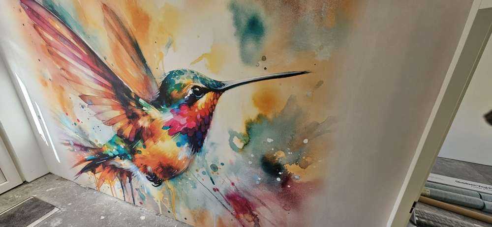 Iridescent Hummingbird Mid Flight