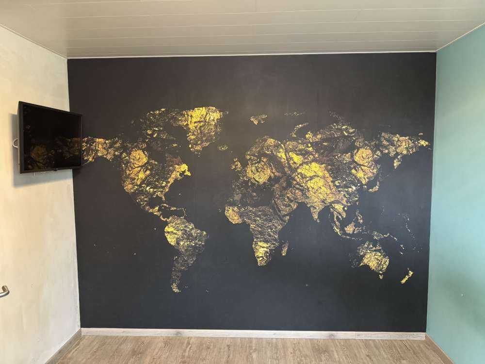 Wereldkaart goud
