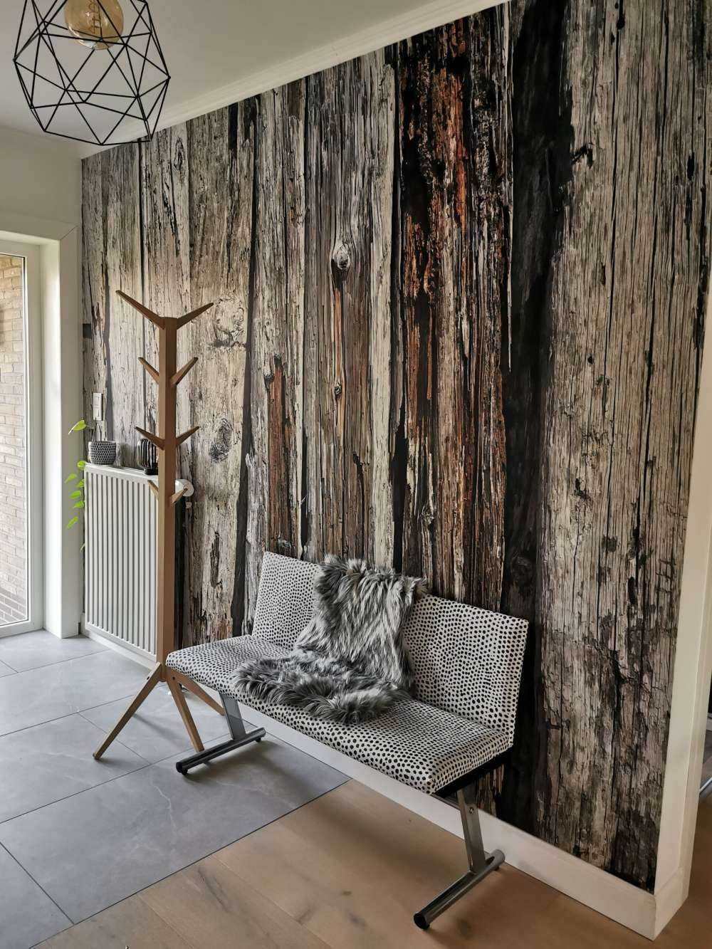 Verticaal oud hout