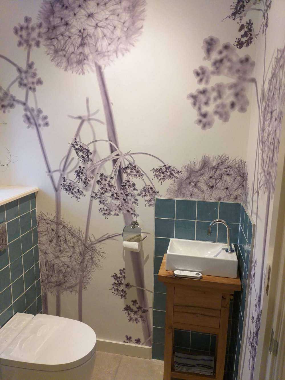 Meadow bloemen in zwart-wit