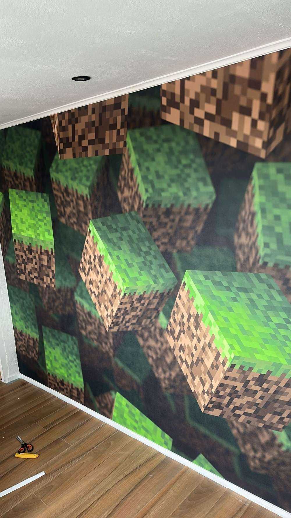 3D Minecraft gras blokken