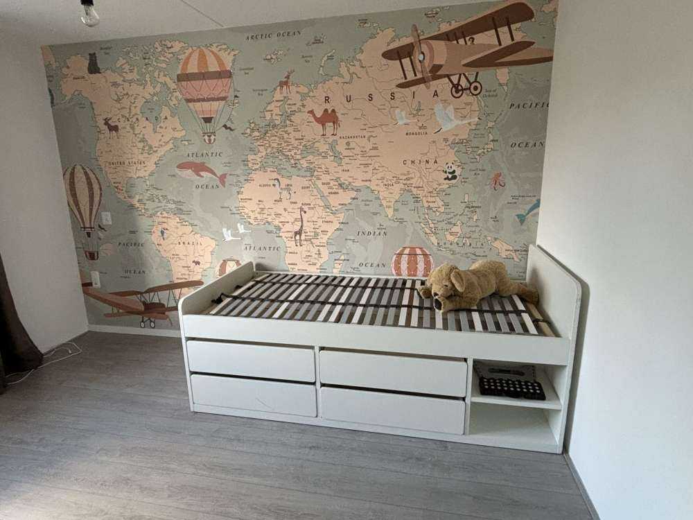 Beige wereldkaart