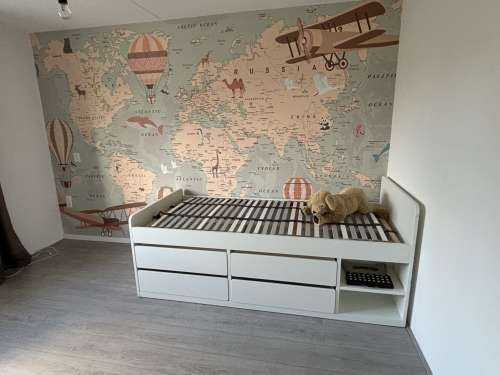 Beige wereldkaart
