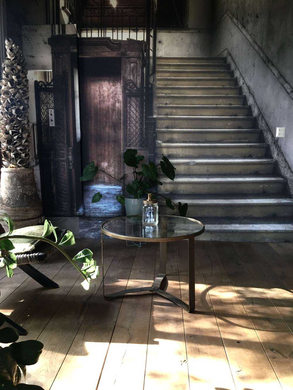 Verlaten houten kooilift