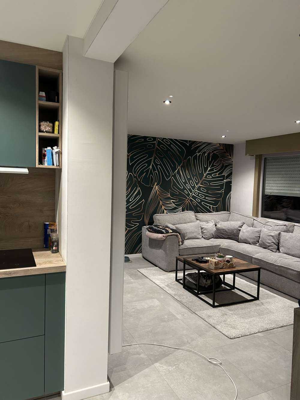 Groene bladeren met goud look