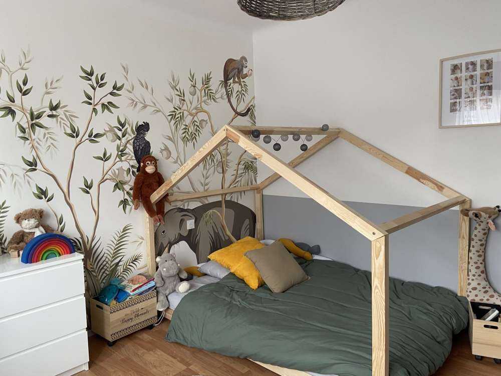 Getekende dieren in de jungle