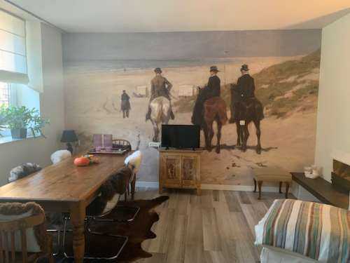 Morgenrit langs het strand