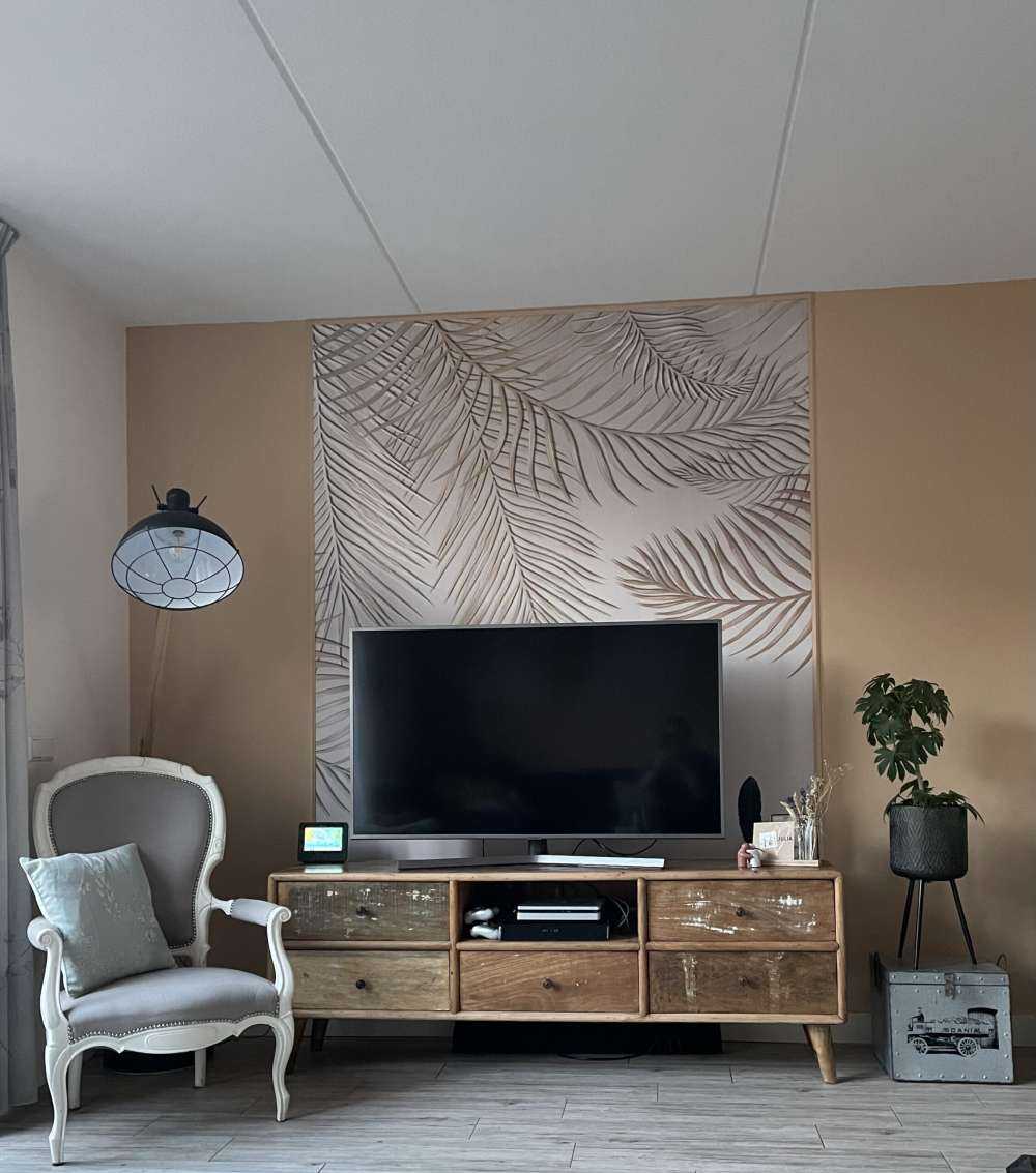 Beige gekleurde palmbladeren