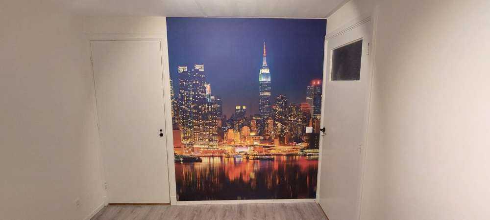 Fotobehang New York skyline in de nacht
