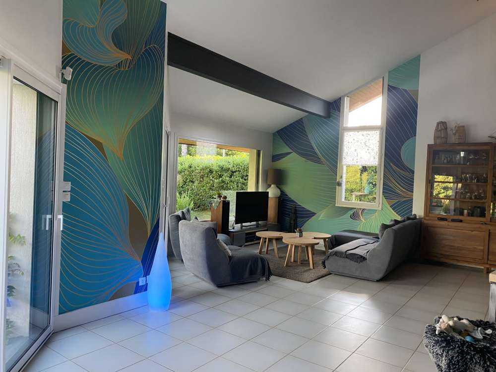 Blauwe en groene bladeren