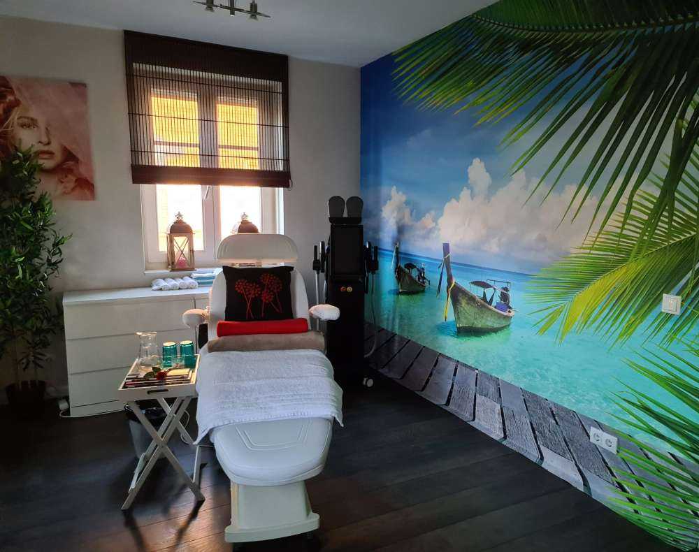 Boot en een palmboom