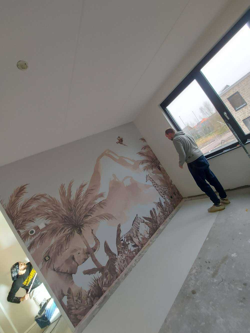 Jungle dieren in taupe