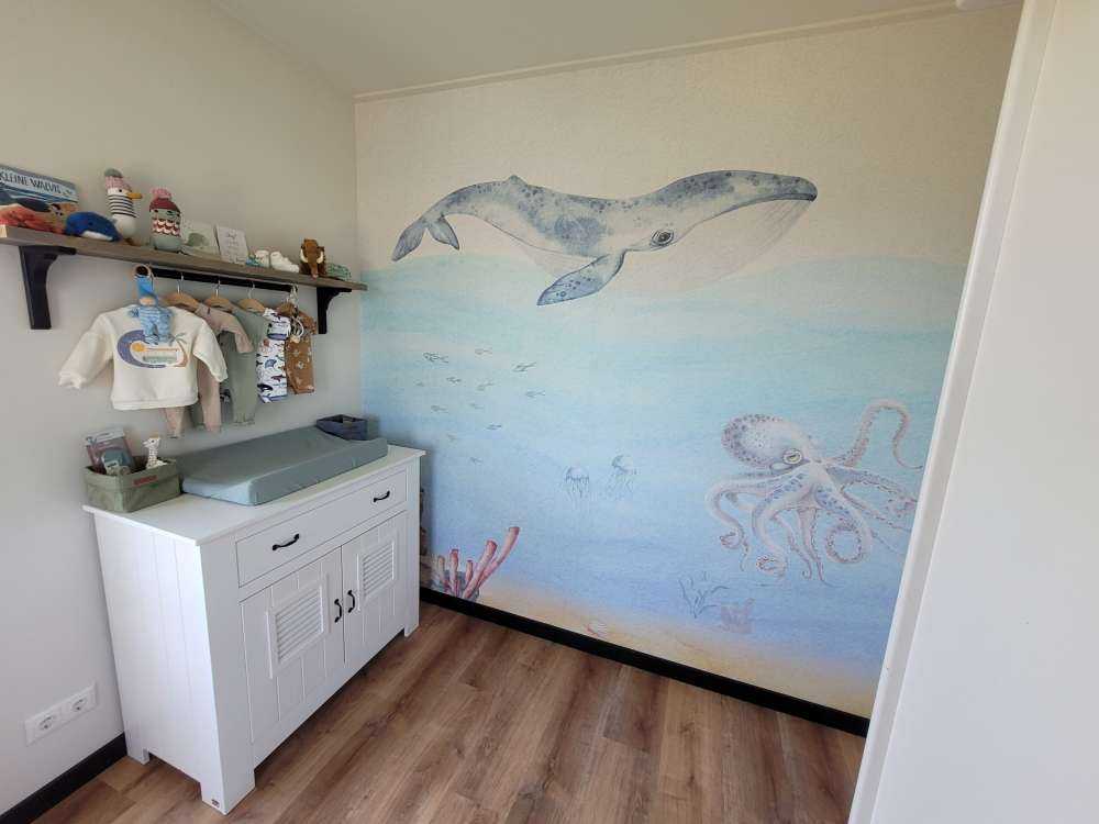 Onderwaterwereld met een walvis