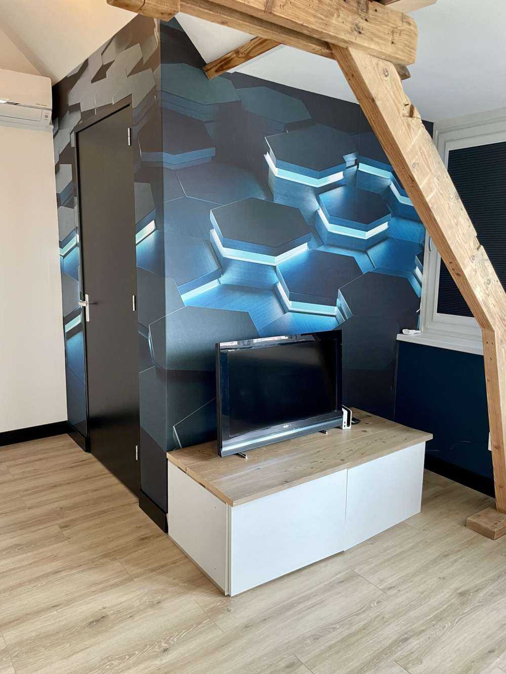 Oplichtende 3D hexagons