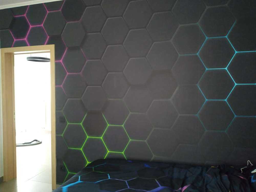 Lichtgevende hexagons