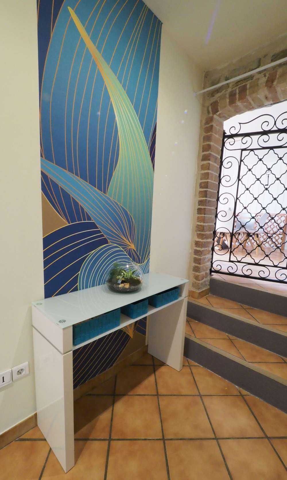 Blauwe en groene bladeren