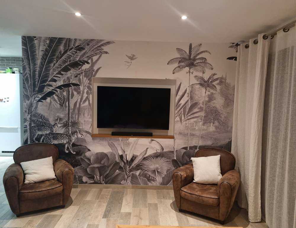 Leopard Landscape - Black and White