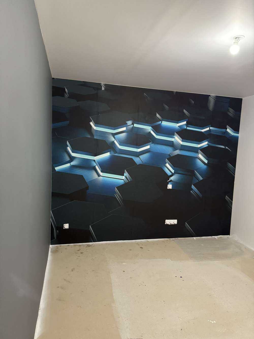 Oplichtende 3D hexagons