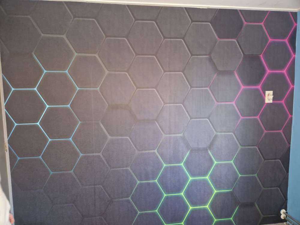 Lichtgevende hexagons