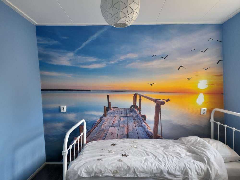 Vogels boven zee