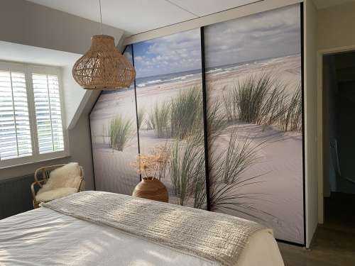 Strand met duinplanten