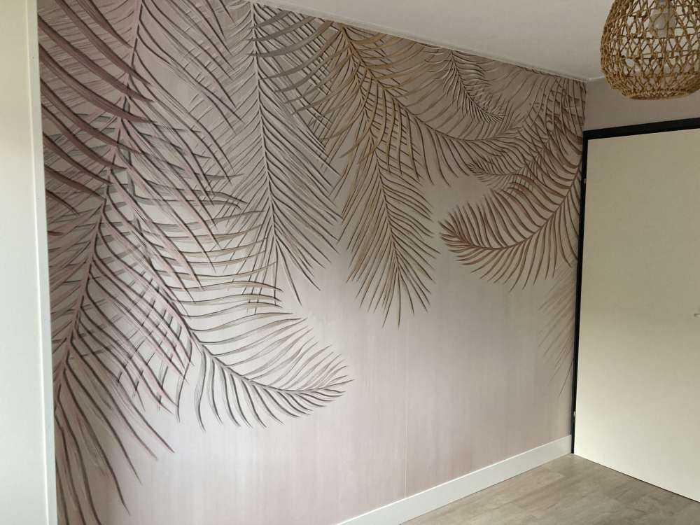 Beige gekleurde palmbladeren