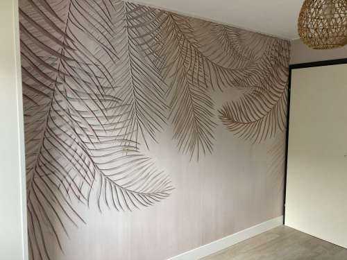 Beige gekleurde palmbladeren