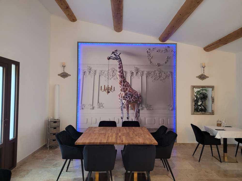 Giraffe met kandelaar