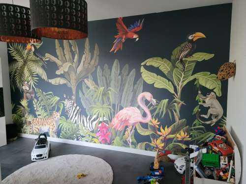Gekleurde jungle dieren