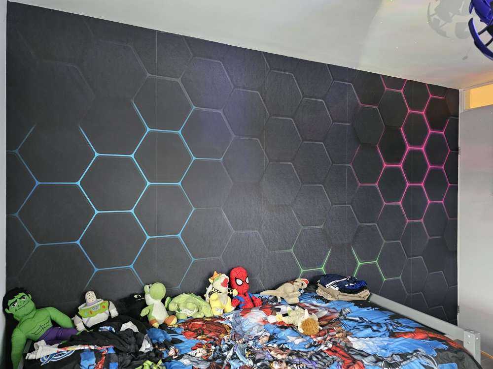 Lichtgevende hexagons