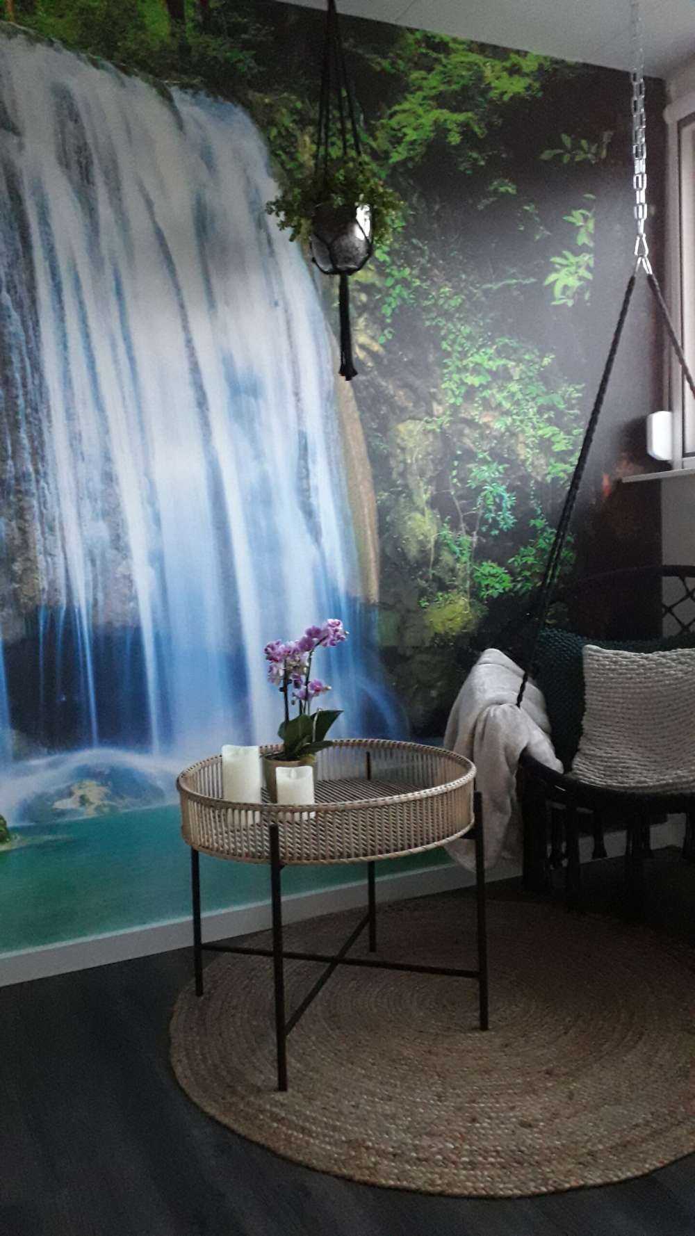 Blauwe waterval