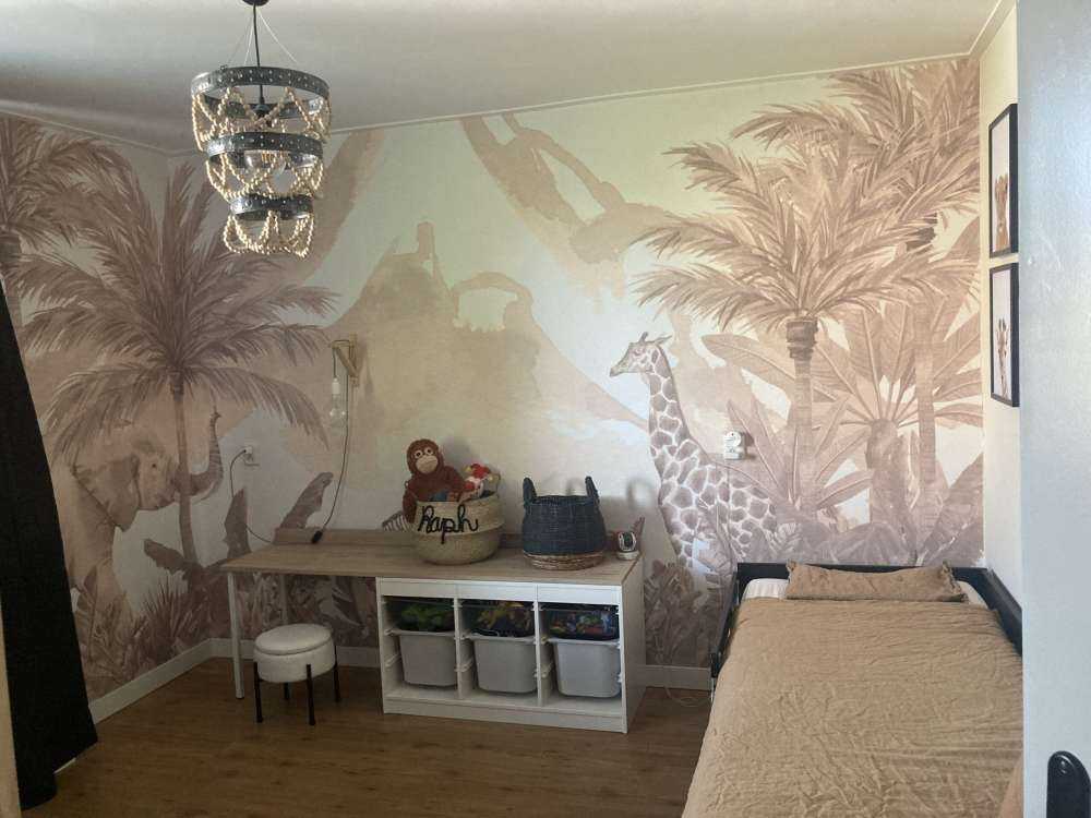Jungle dieren in taupe