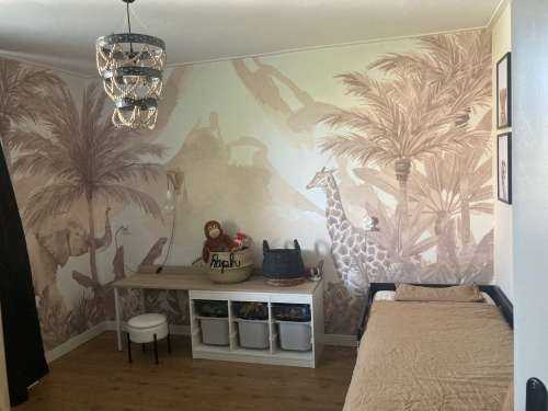 Jungle dieren in taupe