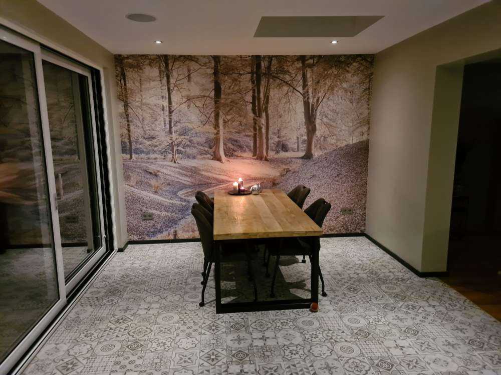 Beekje in bos - pastel