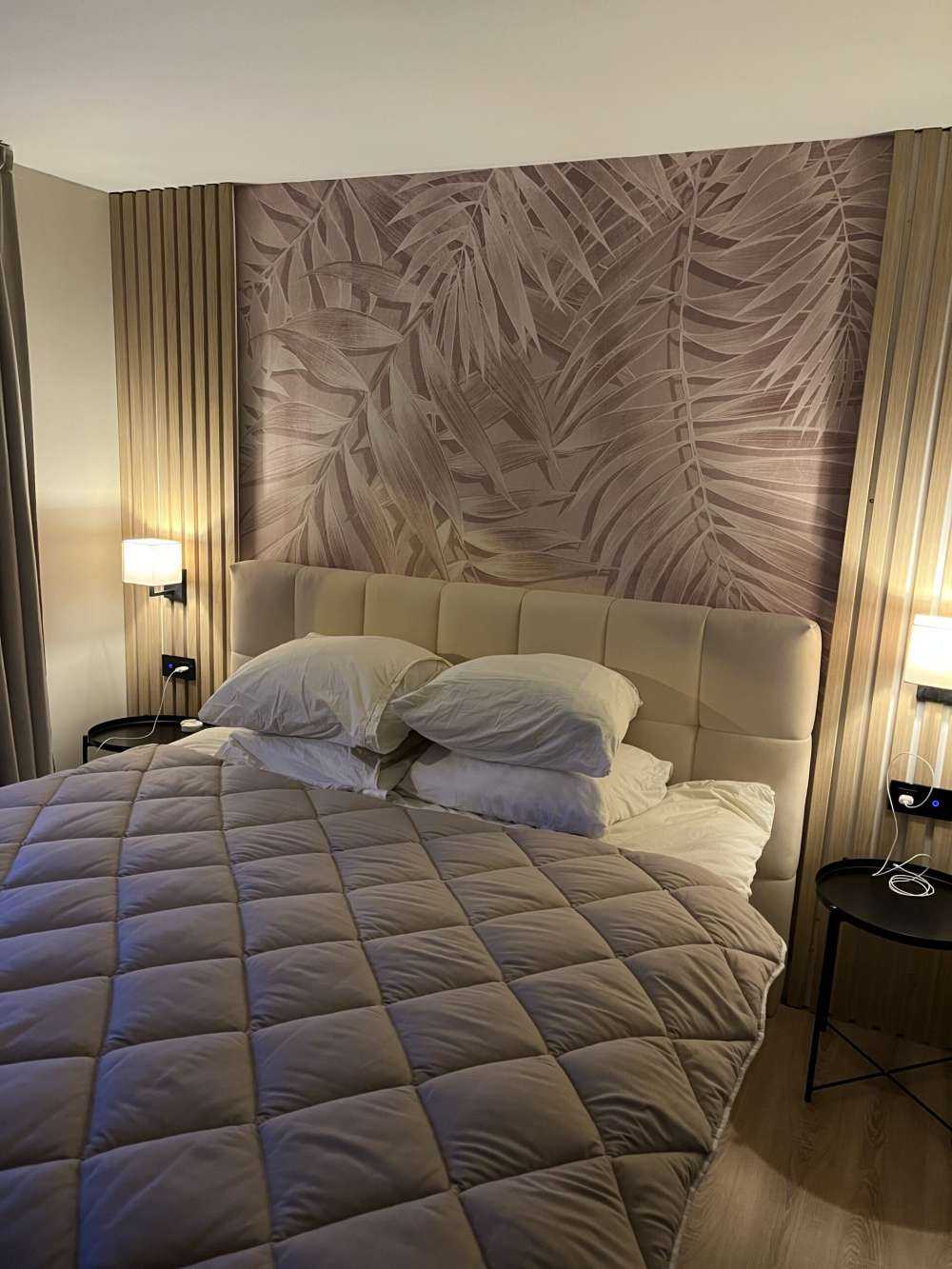 Palmbladeren textuur, beige