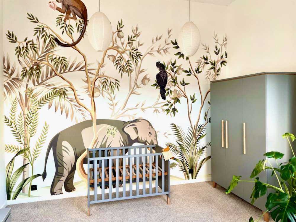 Getekende dieren in de jungle