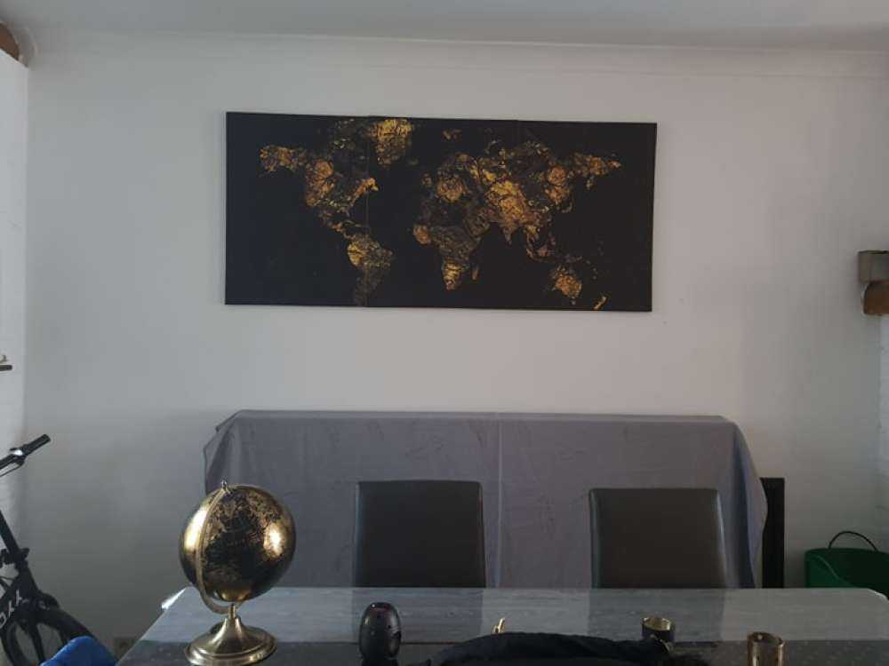 Wereldkaart goud