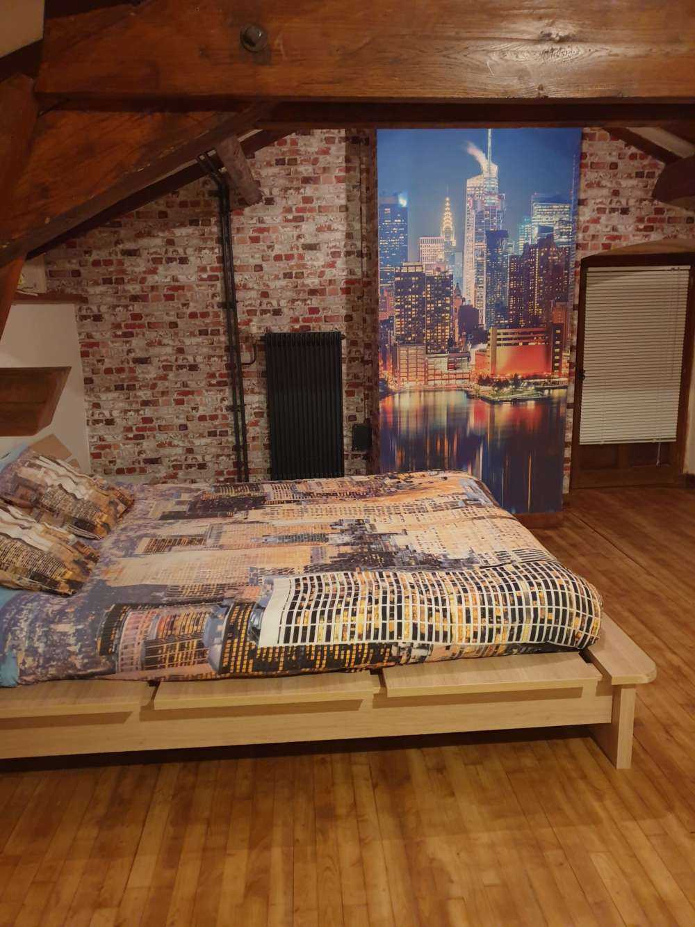 Fotobehang New York skyline in de nacht