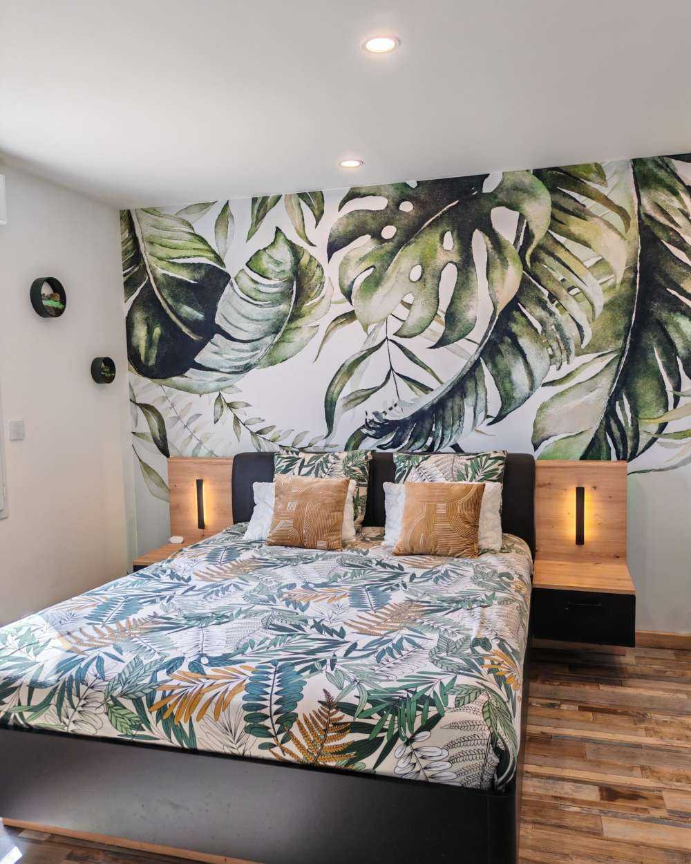 Tropische waterverf bladeren