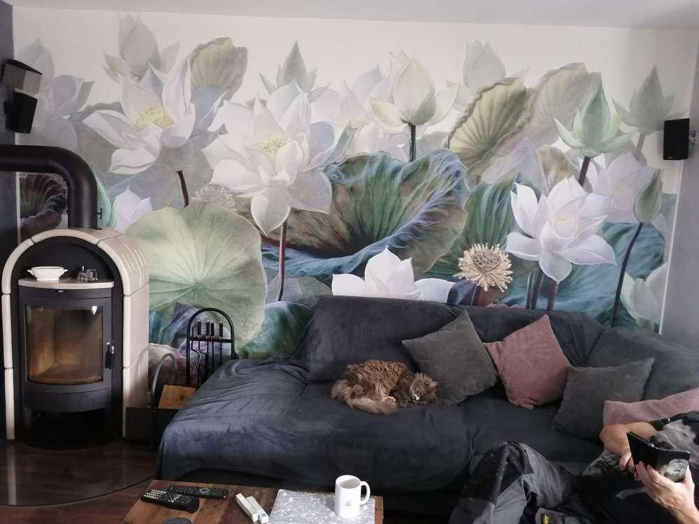 Schilderachtige lotusbloemen