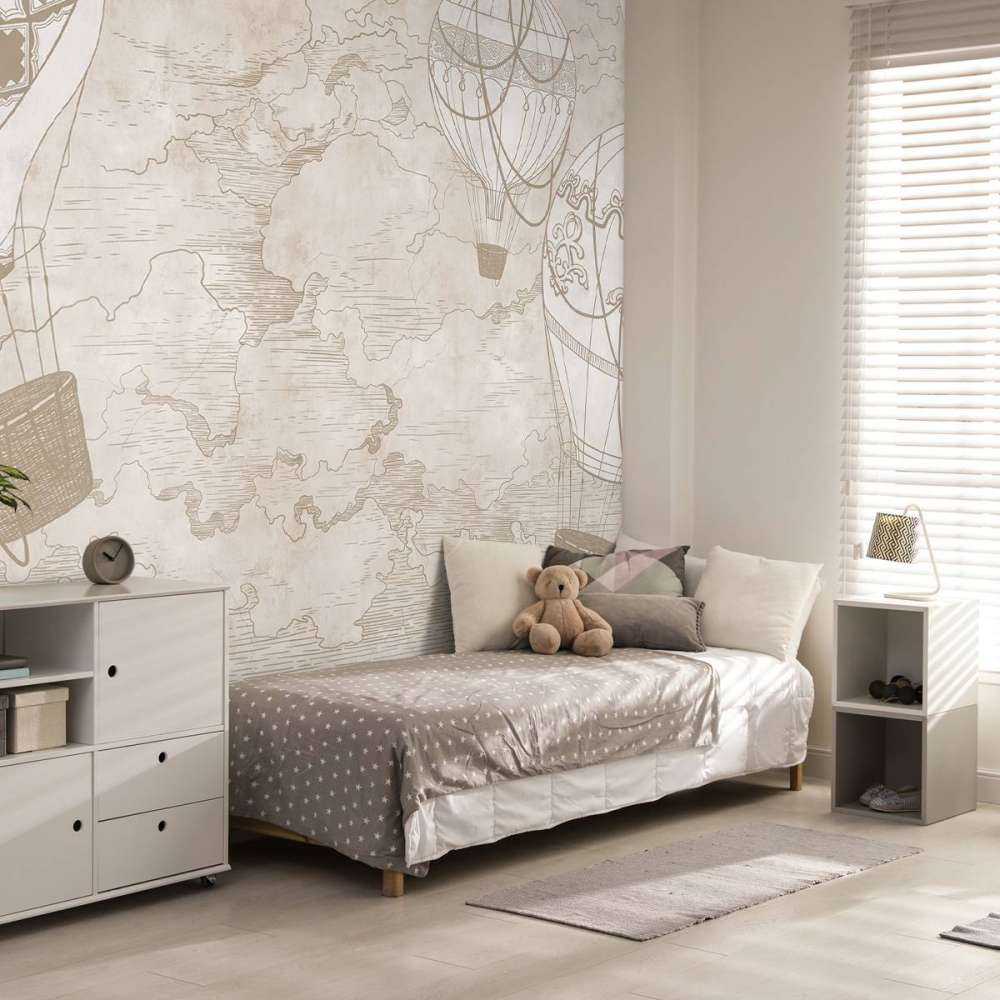 Luchtballonnen boven de stad