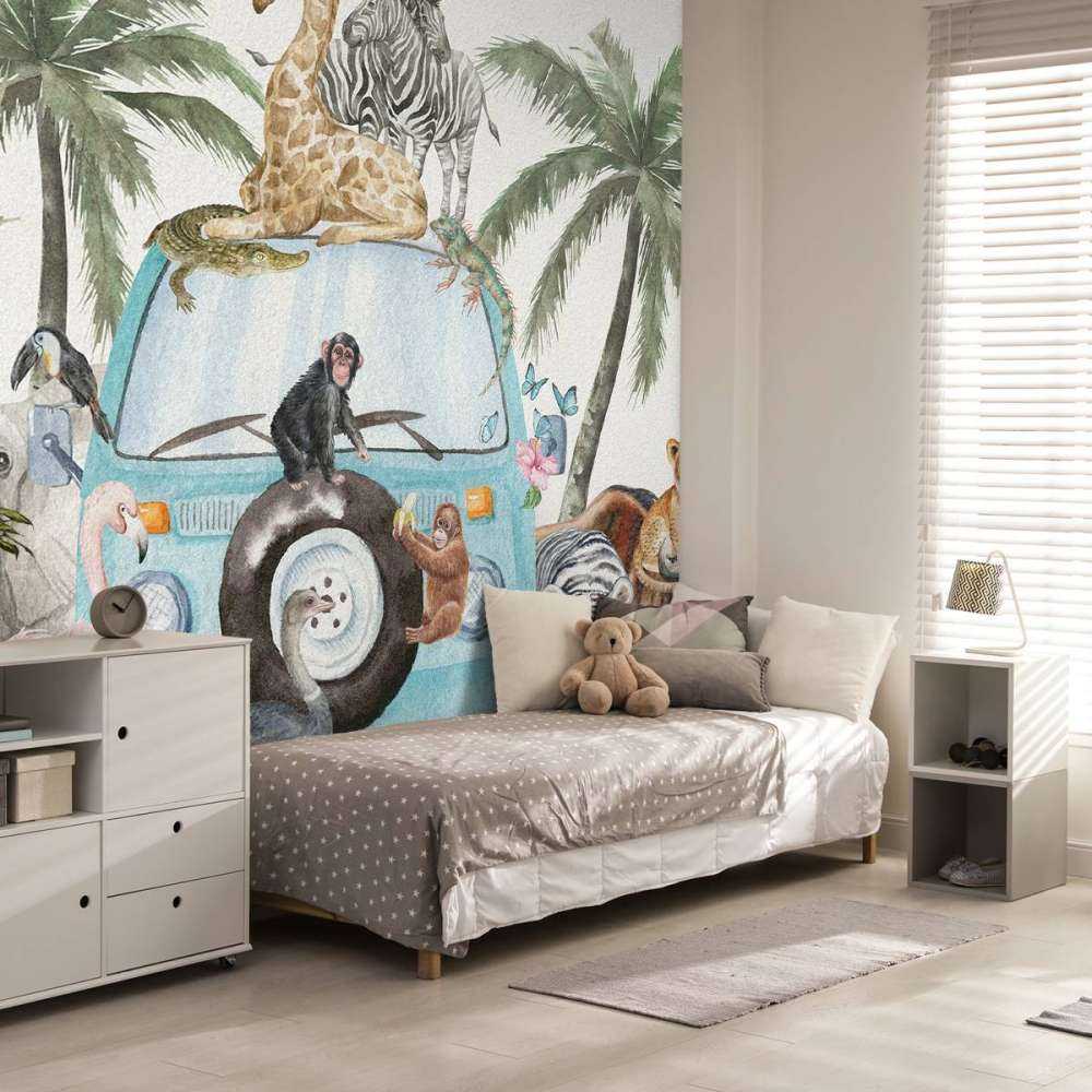 Vrolijke tropische dieren