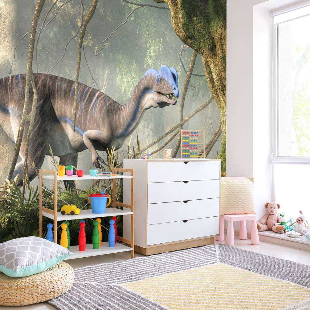 Dinosaurus in het bos