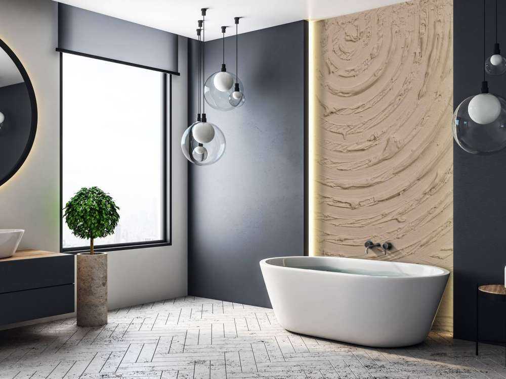 Ronde vormen en lijnen in taupe